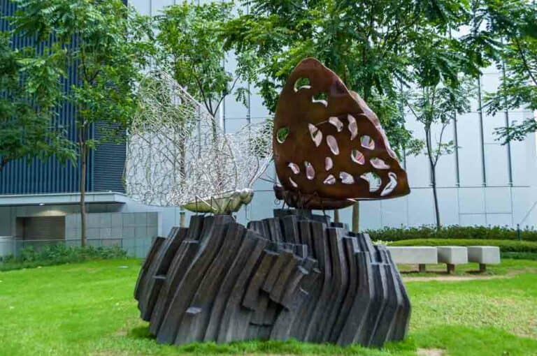Acier inoxydable de sculpture extérieure en métal de décor de figure pour  le grand jardin