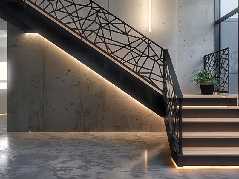 garde corps en metal sur mesure pour escalier